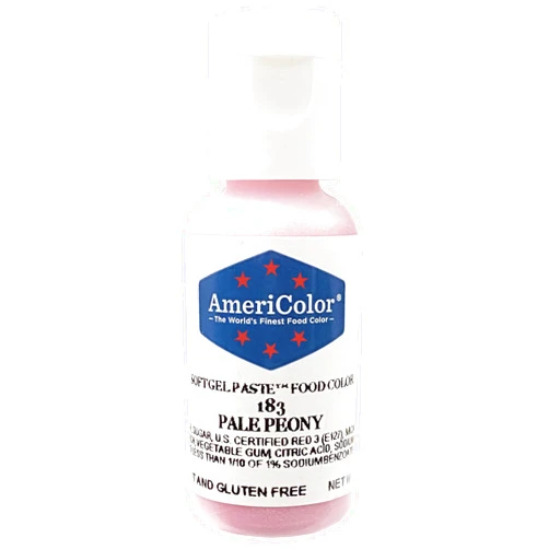 AmeriColor, Pale Peony, 0.75 Ounce Bottle, Soft Gel Paste Food Color