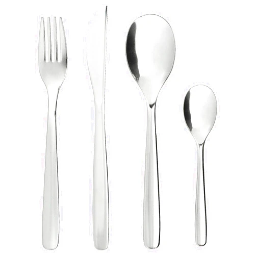 IKEA Mopsig Modern Silverware Cutlery Set 16 Piece Flatware Set - Service For 4 people 18/10 Stainless Steel Mirror Polished