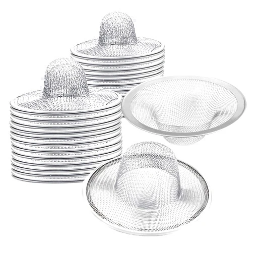 BESSEEK 40 pcs Heavy Duty Stainless Steel Slop Basket Filter Trap, 2.75