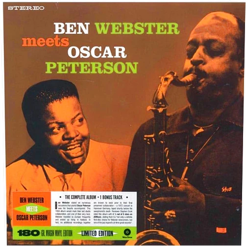 Ben Webster Oscar Peterson Ben Webster Quintet Ben Webster,oscar Peterson & 1 more Format: Vinyl BEN WEBSTER MEETS OSCAR PETERSON - NEW SEALED LTD EDITION VIRGIN inc 1 BONUS TRACK with LINER NOTES