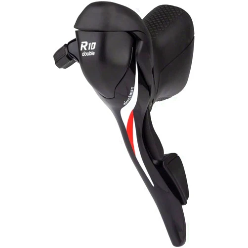 microSHIFT R10 Left Drop Bar Shift Lever - Double, Compatible, Black