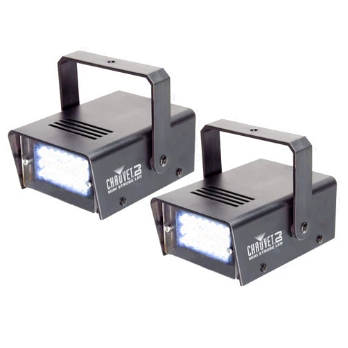 CHAUVET DJ Chauvet LED Mini Strobe Manual Adjust LEDs DJ Club Light Effects (Pair) | CH-730