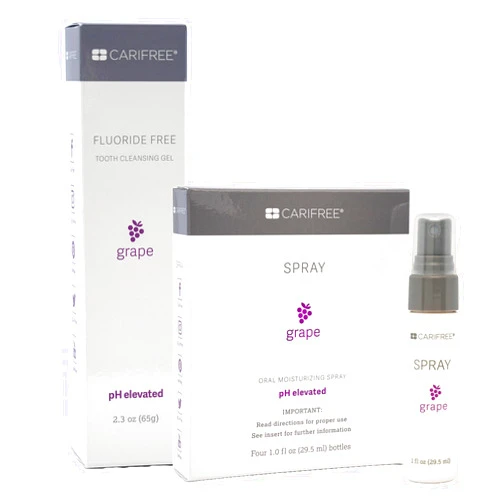 CariFree Kids Kit | CariFree Fluoride Free Gel & CariFree Spray: Grape Flavored, Neutralizes pH, Freshens Breath & Moistens Mouth, Dentist Recommended for Oral Care, Made in The U.S.A.