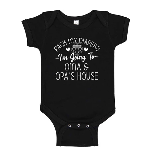 The Shirt Den I'm Going to Oma and Opa's House Baby Bodysuit One Piece Or Toddler Shirt German Dutch Grandma and Grandpa Gift