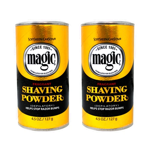 MAGIC Fragrant Magic Shaving Powder with Fragrance, Helps Stop Razor Bumps, 4.5 OZ - 2 Pack