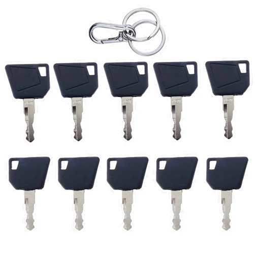 JEENDA Ignition Keys 14607 701 45501 for JCB 3CX Bomag Dynapac Terex Vibromax NH Ford Moxy Wacker Neuson Hamm Mini Excavator Bomag Cat New Holland 701 45501 (10)