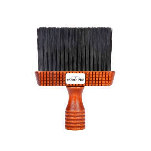 MEN'S GROOMING BARBER PRO Barber Neck Duster Brush for Hair Cutting，Soft Neck Cleaning Brush Professional Barber Natural nylon Wooden Handle