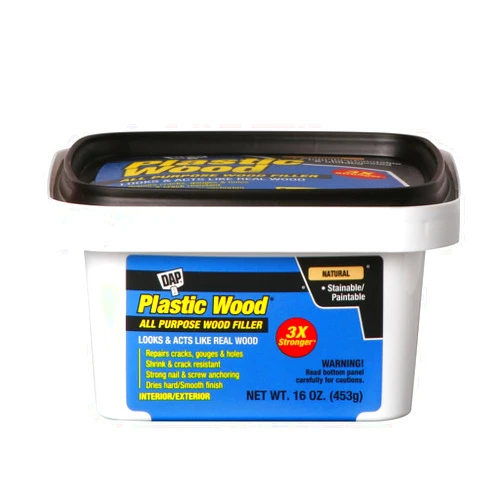 DAP 211442 Plastic Latex Based Wood Filler, 16 Oz, Natural, 2-6 Hr