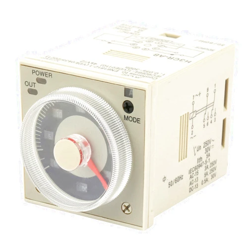 Hilitand Time Relay H3CR-A8 Delay Relay Adjustable 1.2 Seconds to 300 Hours Knob Control Time Relay 8 Pin AC100-240V