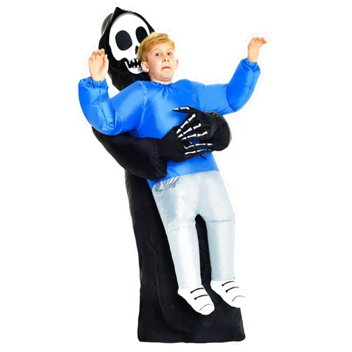 Morphsuits Morph Costumes - Kids Grim Reaper Pick Me Up Kids Inflatable Costume - Great Illusion Fancy Dress Outfit One size fits most Children upto 5ft