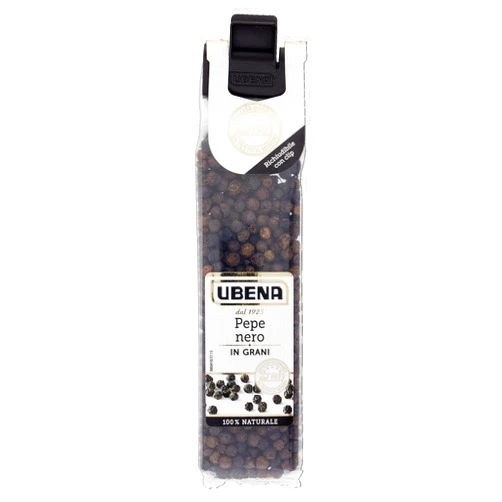 UBENA, Pepe Nero in Grani, Adatto a Piatti Dolci e Salati, Preparazioni Fredde e Calde, Formato Clip Sachet da 30 gr