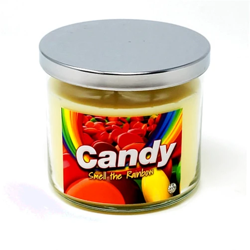 S&M Candle Factory Candy Scented 3 Wick Scented Candle ~ Fragrance of Skittles Candy ~ Smell The Rainbow!!! (Large 3 Wick)
