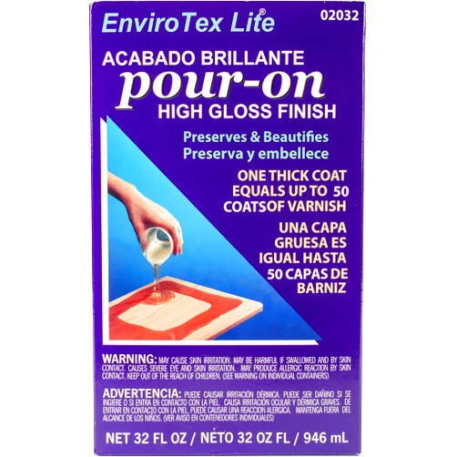 Environmental Technology EnviroTex Clear Pour-On High Gloss Finish 32 oz.