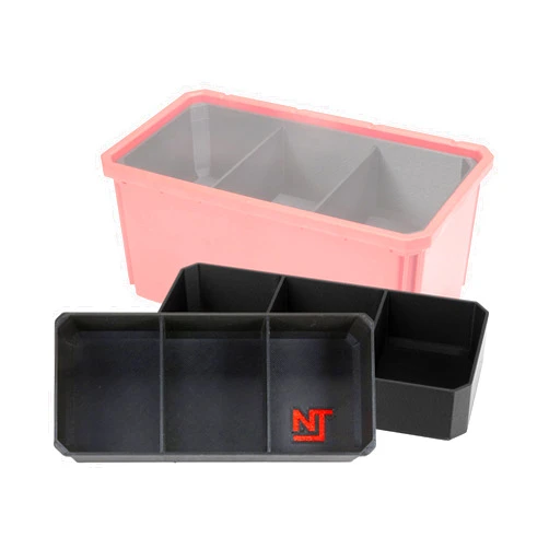 Neat Tools 3-Slot Large Stacking Divider Bins Set for Milwaukee PACKOUT Organizer (Top & Bottom)