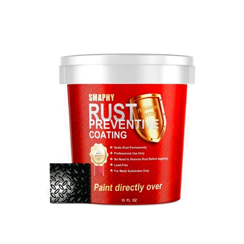SMAPHY Gloss Black 2-in-1 Rust Converter & Metal Primer, Rust Preventive Paint for Maximum Rust Protection, UV Resistance and Heat Resistance, Stop Rust & Corrosion Permanently(10 Fluid Ounces)