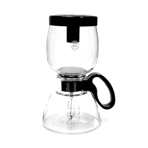 Yama Glass 5-Cup Stovetop Siphon Coffee Maker, 15 Oz Vacuum Brew, Heat-Resistant Borosilicate Glass