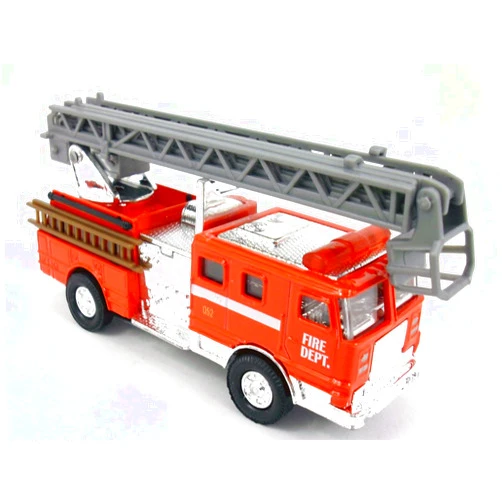 Shing Fat 5 inch Red Fire Ladder Truck Diecast Model