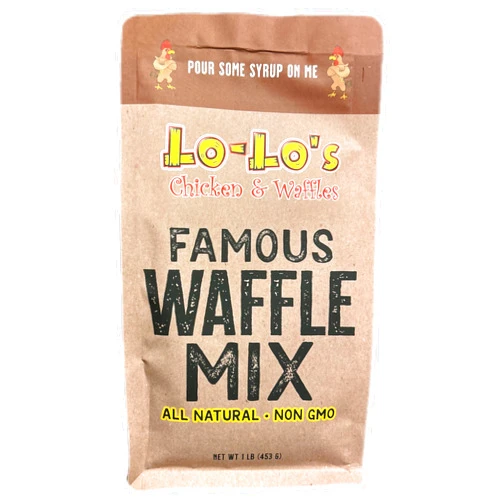 Lo-Lo's Chicken & Waffles, All Natural, Non GMO, Waffle Mix, (1Lb, Pack of 1)