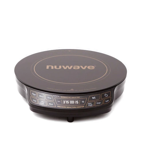 Nuwave Gold Pro Precision Induction Cooktop, Large 8” Heating Coil, 12” Heat-Resistant Cooking Surface, Adjustable Wattages,100°F to 575°F, Portable, Built-In Safety Auto Shut Off