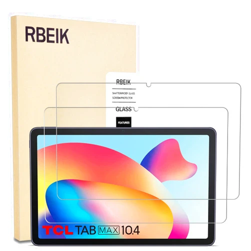 RBEIK [2PACK TCL TABMAX 10.4 Screen Protector Glass, 9H Hardness Anti-Scratch Anti-Fingerprint Glass Easy-Install Screen Protector Tempered Glass for TCL TAB MAX 10.36