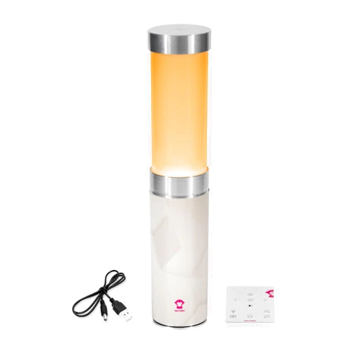Ape Labs Table Light 2+ - 360° RGBaW AmberWhite Technology, 29 Color Presets for Dinner & Party Lighting - IP65 10 hrs Rechargeable Battery with Remote, Wireless DMX App Control - Set of 1
