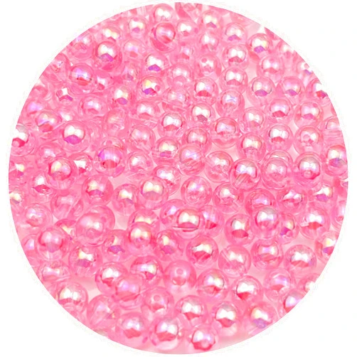 Daiyifiy 2000 Pcs 4mm Acrylic Round Beads AB Colors Craft Beads Round Spacer Beads with Holes for DIY Craft Making Necklace Bracelet Earring Ornament(13- Deep Pink)