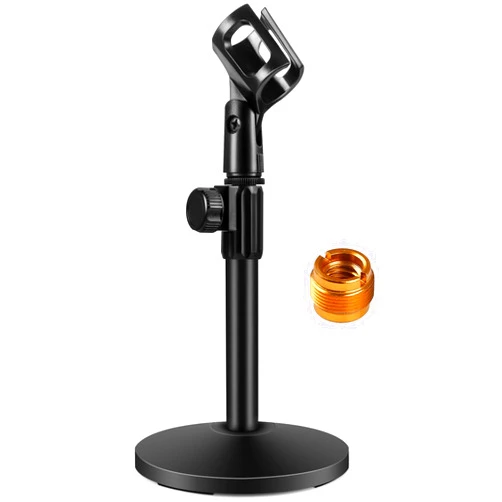 InnoGear Desktop Microphone Stand, Upgraded Adjustable Table Mic Stand with Mic Clip and 5/8