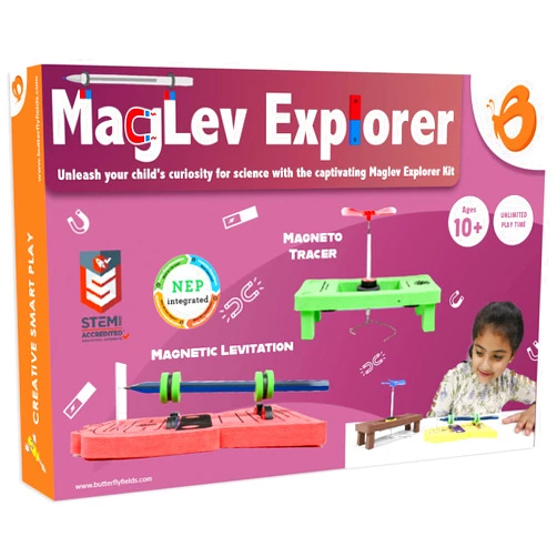 Butterfly EduFields DIY Magnetic Levitation Experiment | Anti-Gravity Magnetic Field Kit for kids | Learn How Maglev Trains (Fastest trains in World) work | STEM Kit for Boys and Girls ages 10+