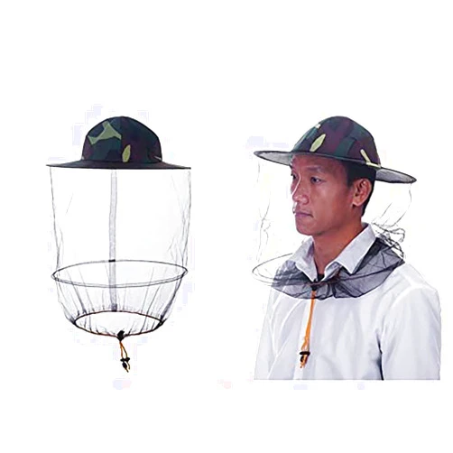 HunterBee 2 pcs bee Beekeeping Veil hat Head net Beekeeper Netting Cap beekeeper's Costume