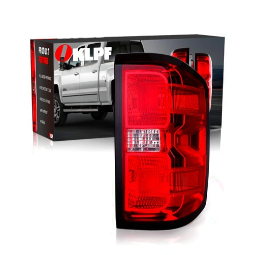 OKLPF Rear Brake Tail Lights Compatible With 2014 2015 Chevy Silverado 1500 2500HD 3500HD,GMC Sierra 3500 HD,Replacement Red Taillights Assembly,Included Bulbs and Harness,Right Passenger Side