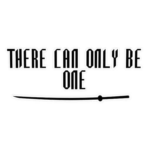 EMC Graphics There Can Only Be One Vinyl Waterproof Sticker Decal Car Laptop Wall Window Bumper Sticker 5