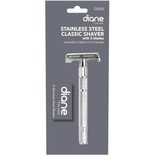 Diane D5003 Classic Safety Razor Stainless Steel, 2.05 Pound