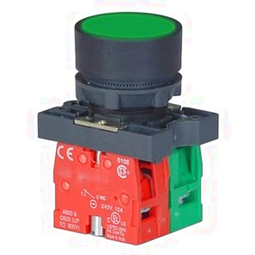Dayton Non-Illuminated Push Button, 22mm, Plastic