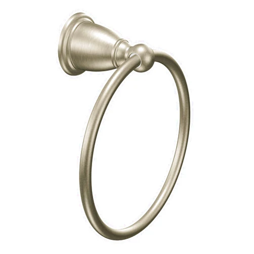 Moen Brantford Brushed Nickel Traditional Bathroom Hand Towel Ring, Wall Mounted Towel Hanger, YB2286BN