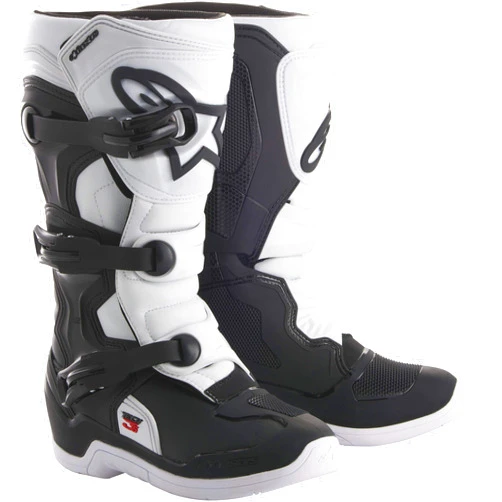 Alpinestars Tech 3S Boots Black/White Sz 04 482-42604