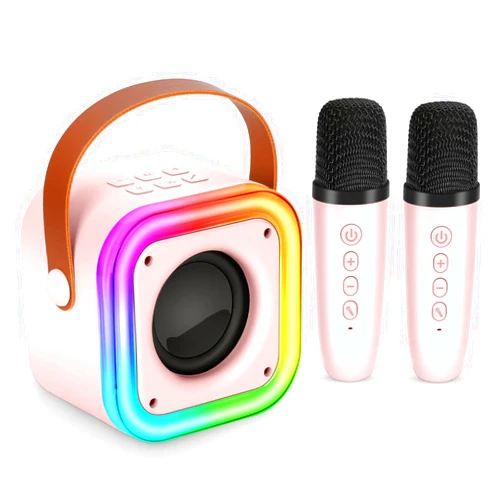 Poptrend Mini Karaoke Machine for Kids, Girl Toys Gifts, Kids Karaoke Wireless Microphone for 4,5,6,7,8,9,10,11,12 Years Old Boys and Girls Christmas Party Gifts Toys (Pink)