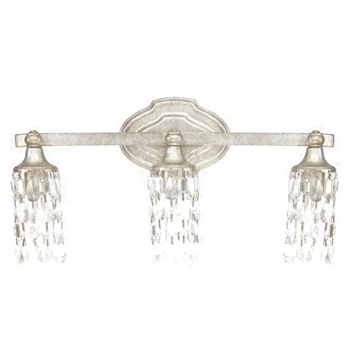 Capital Lighting Fixture Company Capital Lighting 8523AS-CR Blakely K9 Crystal Bath Vanity Wall Mount, 3-Light 180 Total Watts, 10