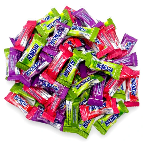 KLUB BULK Hi Chew Chewy Fruit Candy-1.5 lbs Assorted Flavors Grape, Green Apple, and Strawberry Individually Wrapped with Unique, Mouthwatering Taste Experience-Perfect for Sharing, Snacking, and Gifting(24 oz)