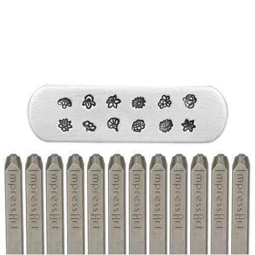 ImpressArt - Mini Birth Flowers Signature Stamp 12 Pack, 4mm
