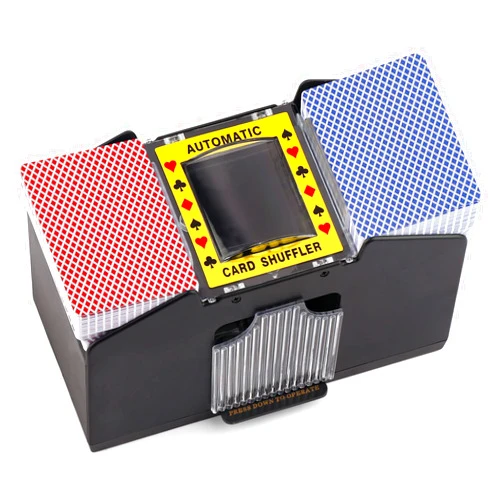 Homwom Automatic Card Shuffler of Playing Card, UNO, Texas Hold'em, Poker, Home Card Games, Blackjack, Battery Operated Electric Poker Shuffling Machine (1-4 Deck)