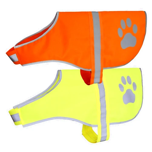 Hiado Dog Reflective Safety Vest High Visibility to Keep Dogs Visible Safe from Cars and Hunting Accidents 2 Pcs Orange Yellow XXL