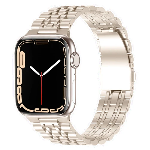 Anlinser Metal Bands Compatible with Apple Watch Band 41mm 40mm 38mm for Women Men, Stainless Steel Replacement Strap Compatible with iWatch Series 8 7 6 5 4 3 2 1, SE (Starlight)
