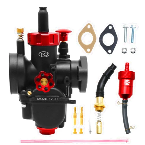 YWLUWEI Racing Carb PE17mm Carburetor with Filter Choke Kit Fit For 80cc 90cc100cc Flange Motorcycle Engine For Dirt Pit Bike Mini Bike Motocross (PE17mm)