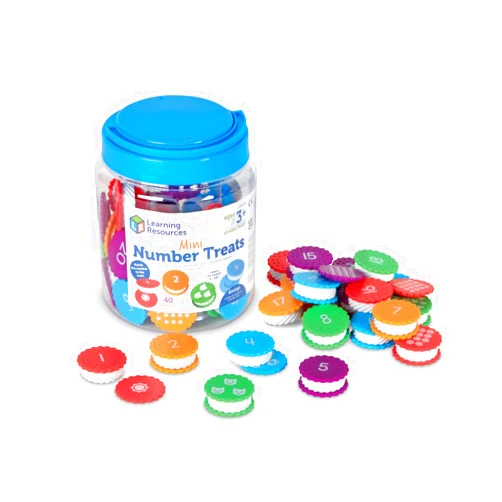 Learning Resources Mini Number Treats, Number Recognition, Counting Skills, Cookies Toys, Montessori Fine Motor Skills, Math Manipulatives, Gifts for Boys and Girls