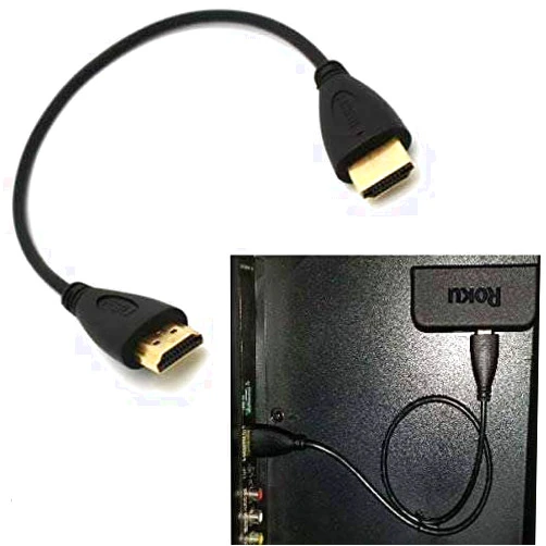 ienza HDMI Extender Cable 1.6FT, Compatible with Roku Express & Premier, Port Saver, Signal Booster