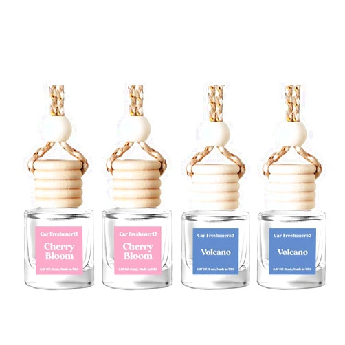 Hipoten Hanging Car Air Freshener Diffuser,Long Lasting Essential Oil Diffuser for Car–Transform Your Car into an Aromatic Oasis and Revitalize Your Drive(Cheery Bloom and Volcano)