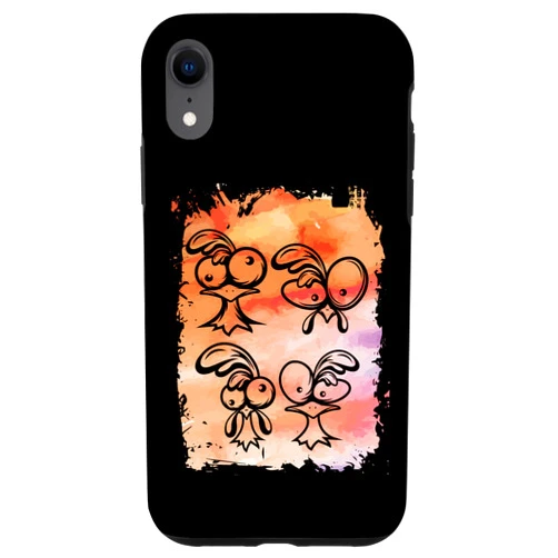 CharlIan Minds - Funny Chicken Farm Animal Lover iPhone XR Chicken Watercolor Funny Farm Animal Love Chickens Case