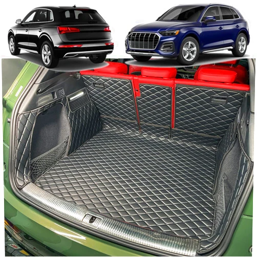 7DEEKEI Cargo Mat Compatible with 2018-2024 Audi Q5 Trunk Mat (and Rear Left and Right Side Panels) Cargo Liners for Audi Q5 ＆ SQ5