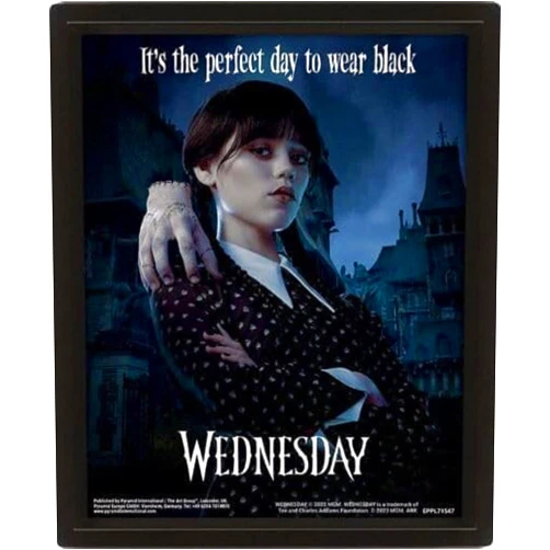 Pyramid International Wednesday Addams Framed 3D Picture
