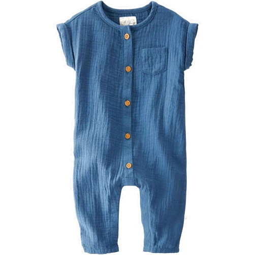 little planet by carter's unisex-baby Waffle Knit Button-Front Jumpsuit made with Organic Cotton